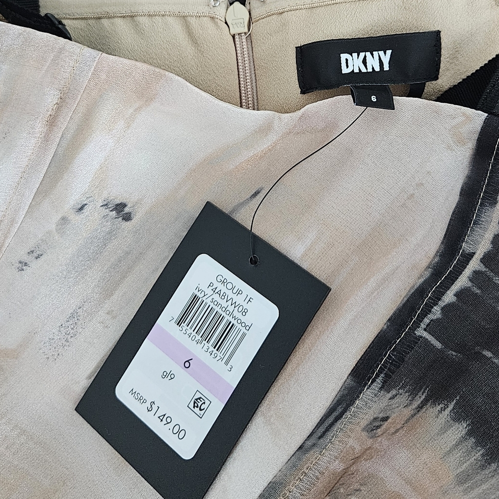 NWT DKNY Abstract Layered Mini Dress - Organza Gorset - Picture 9 of 13